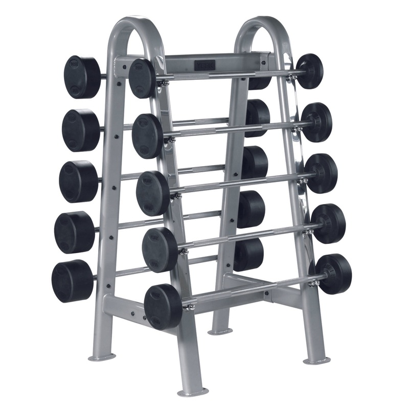 York ETS Fixed Straight and Curl Barbell Rack